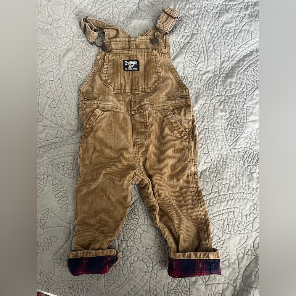 OshKosh B'gosh Tan Corduroy Overalls